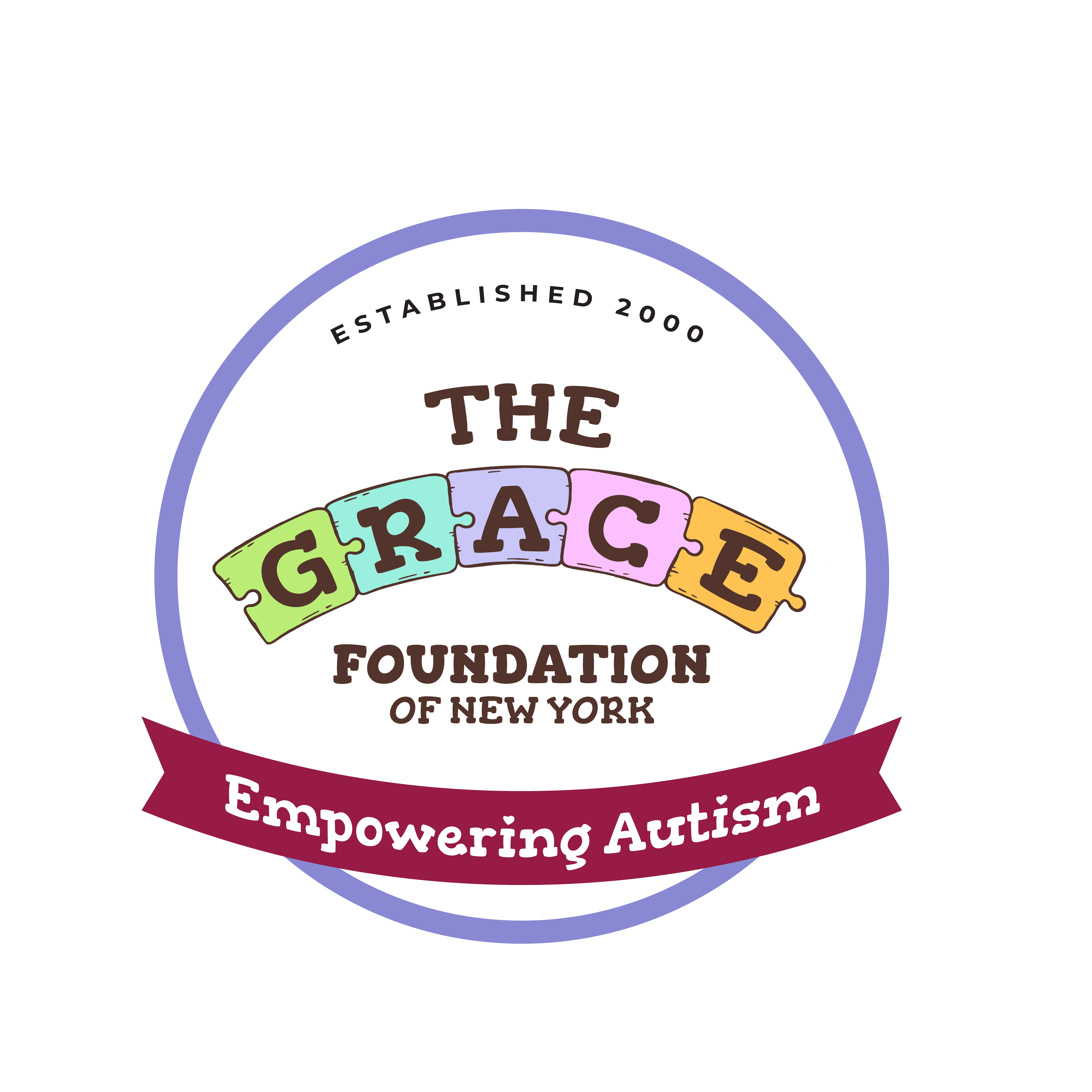 Logo of The GRACE Foundation Empowering Autism, established in 2000.